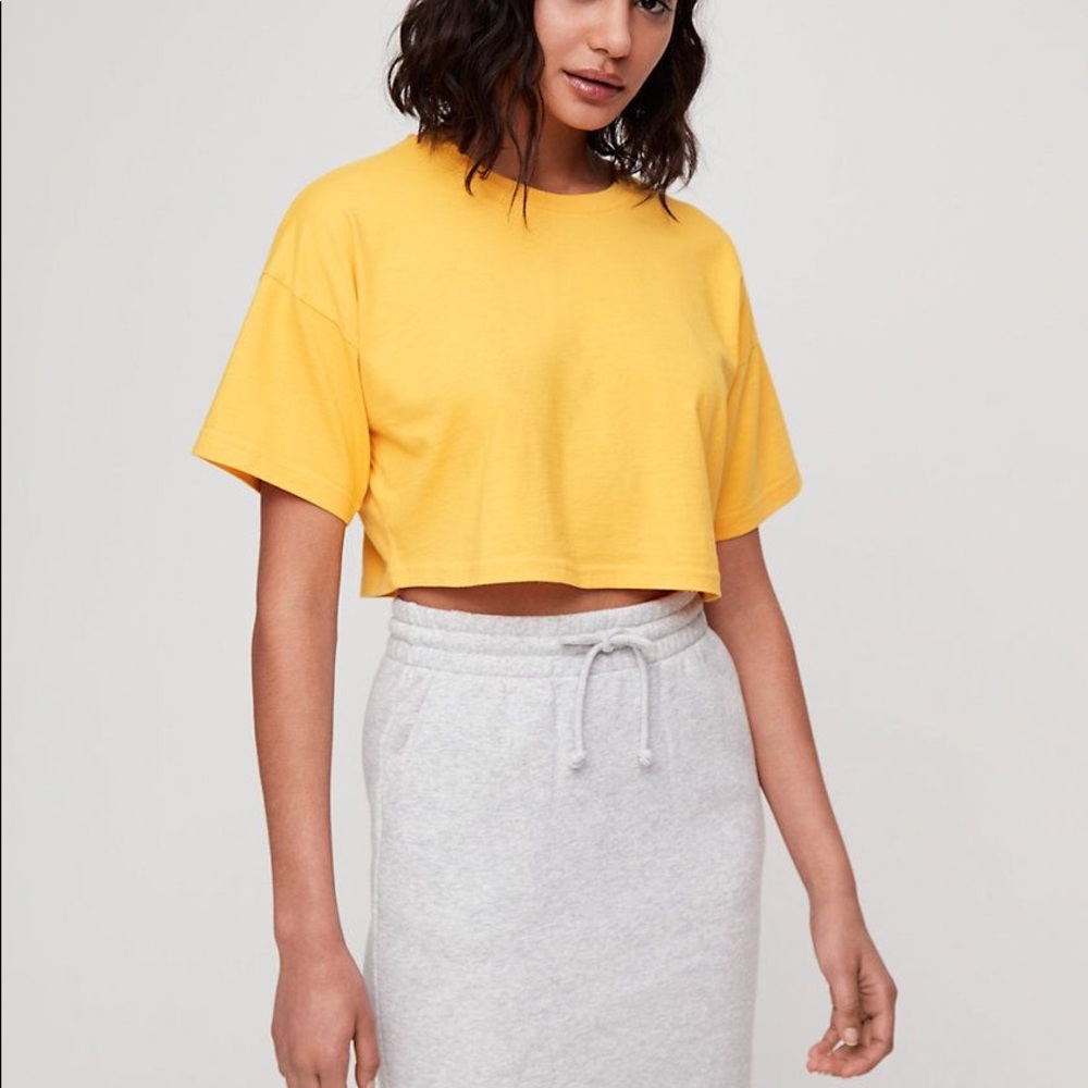 TNA Ditmas crop t shirt ‘lemon light’